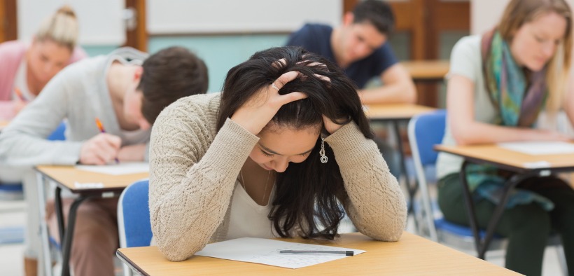 anxious student with poor grades
